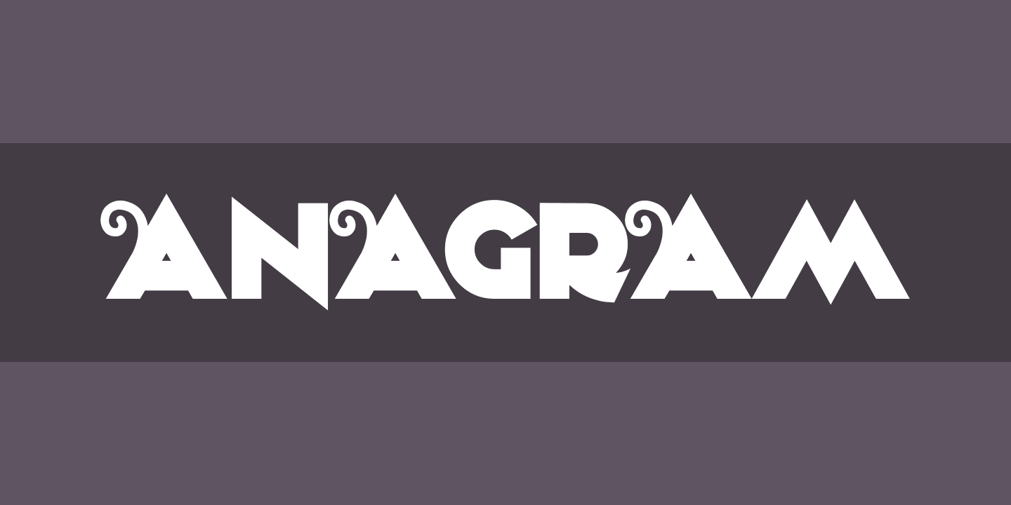 Anagram Font